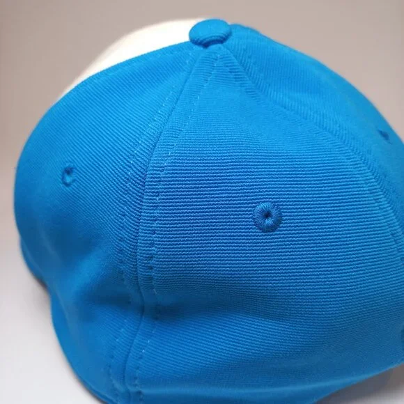 Oakley Frogskins hat men flex fit L XL L/XL Embroidered Cap Frog Blue White Rare - Picture 5 of 10